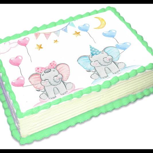 Baby Shower Edible Image Cake Topper - 1/4 Icing Sheet – RA Pape