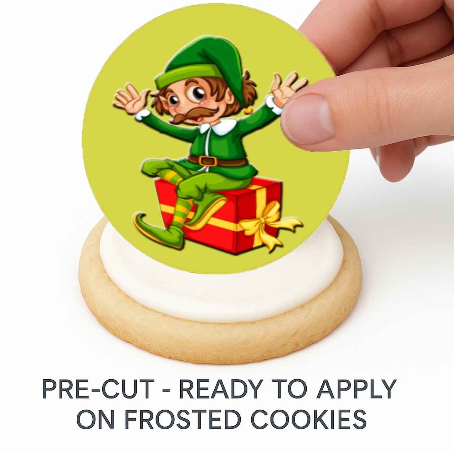 Christmas Edible Cake Images - Elf - Cookie & Cupcake Toppers