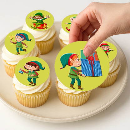 Christmas Edible Cake Images - Elf - Cookie & Cupcake Toppers