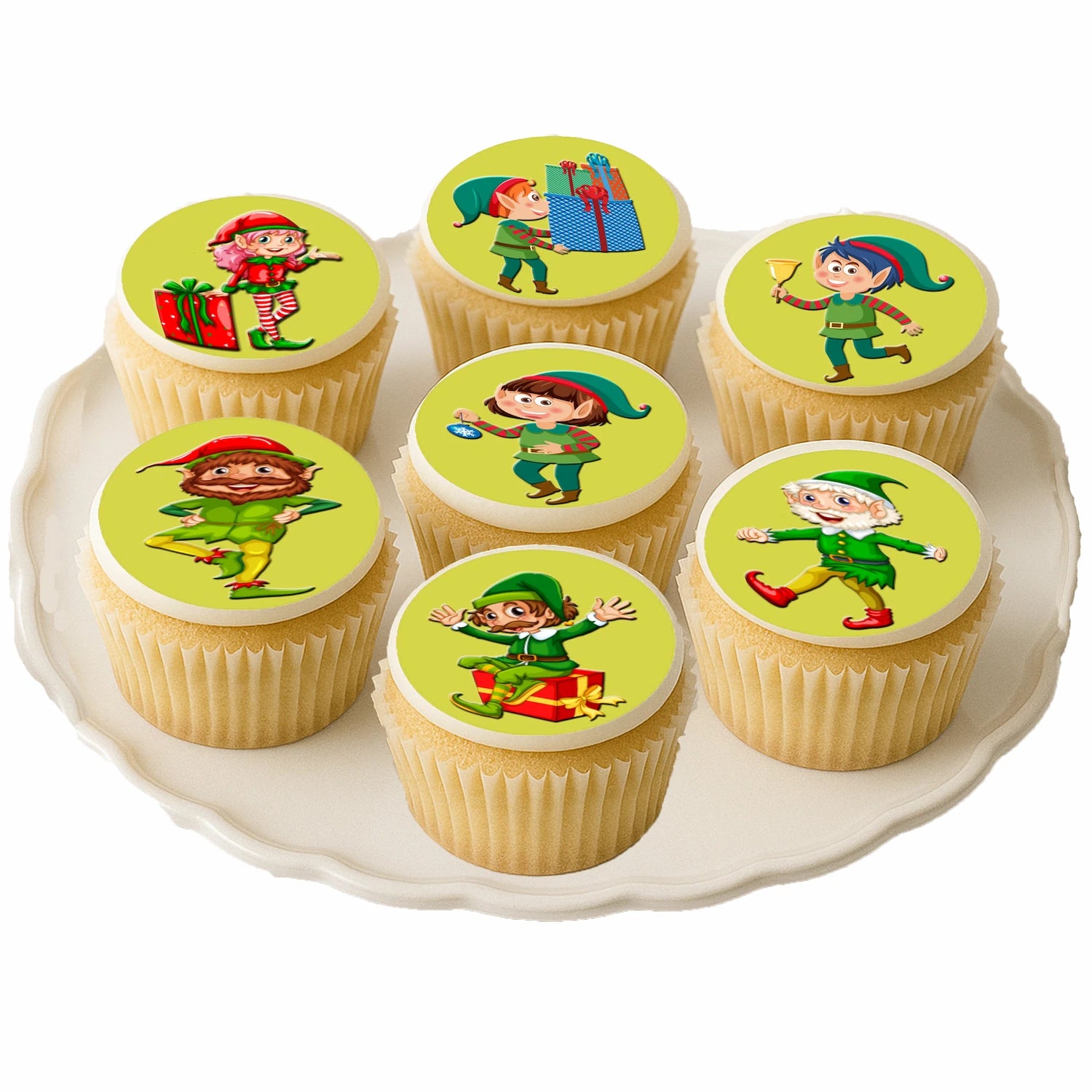 Elf Christmas Edible image Cookie & Cupcake Topper - Easy to use
