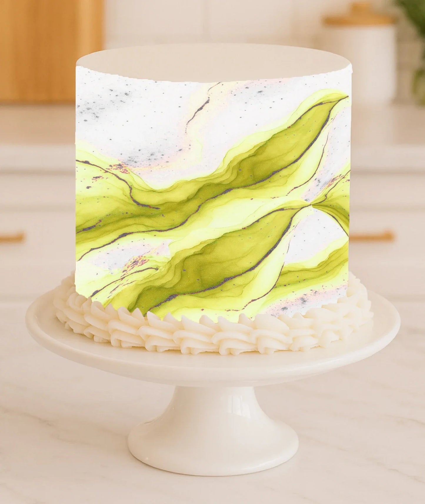 Ethereal Current Collection - Edible Image Golden Zephyr Edible Image Cake Wrap