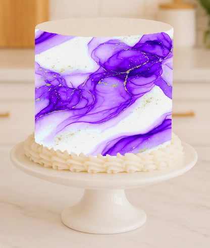 Ethereal Current Collection - Edible Image Violet Vein Edible Image Cake Wrap