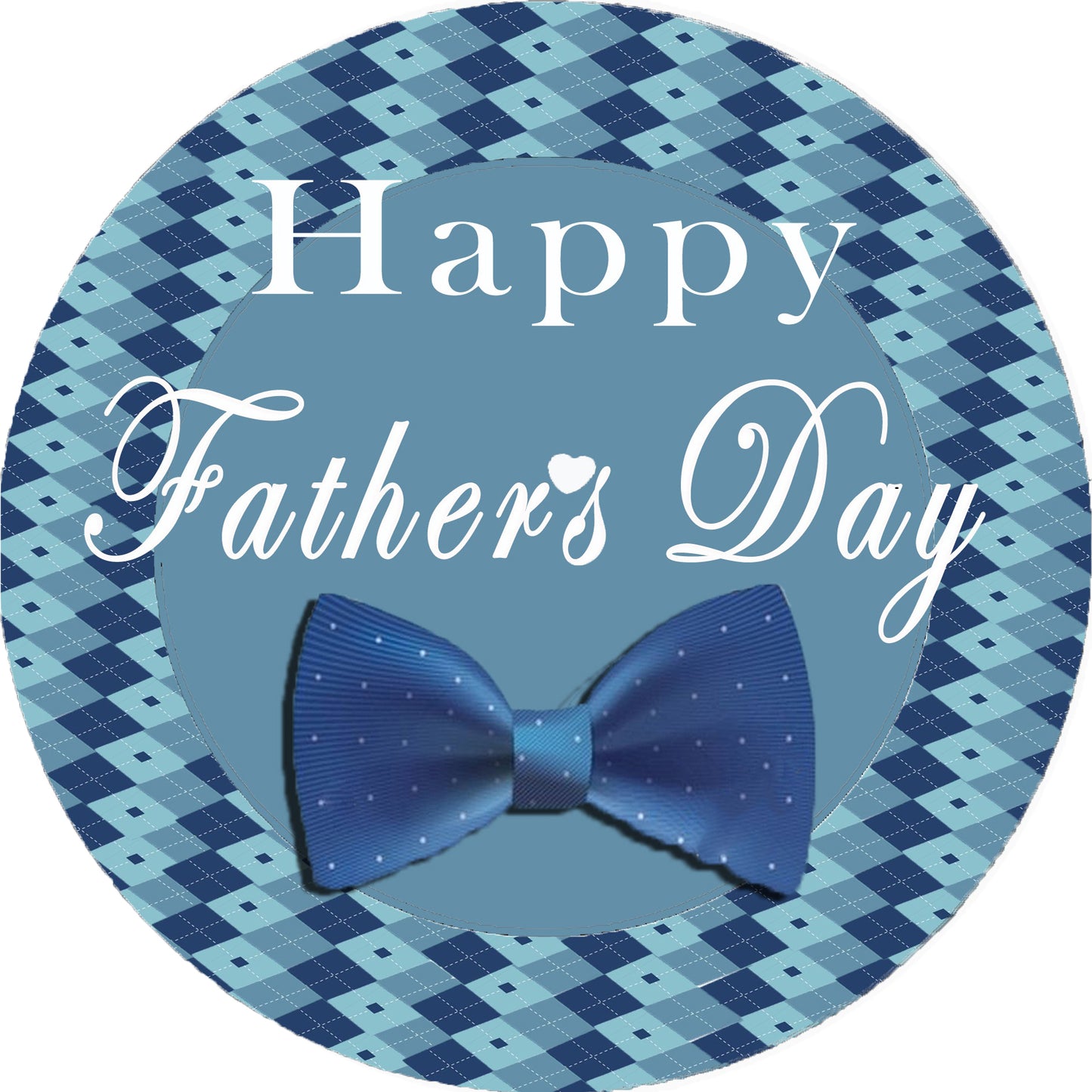 Fathers Day Bowtie Edible Image Cake Topper Easy to use
