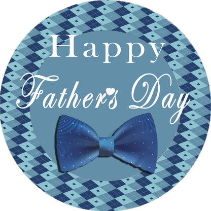 Fathers Day Bowtie Edible Image Cake Topper Easy to use