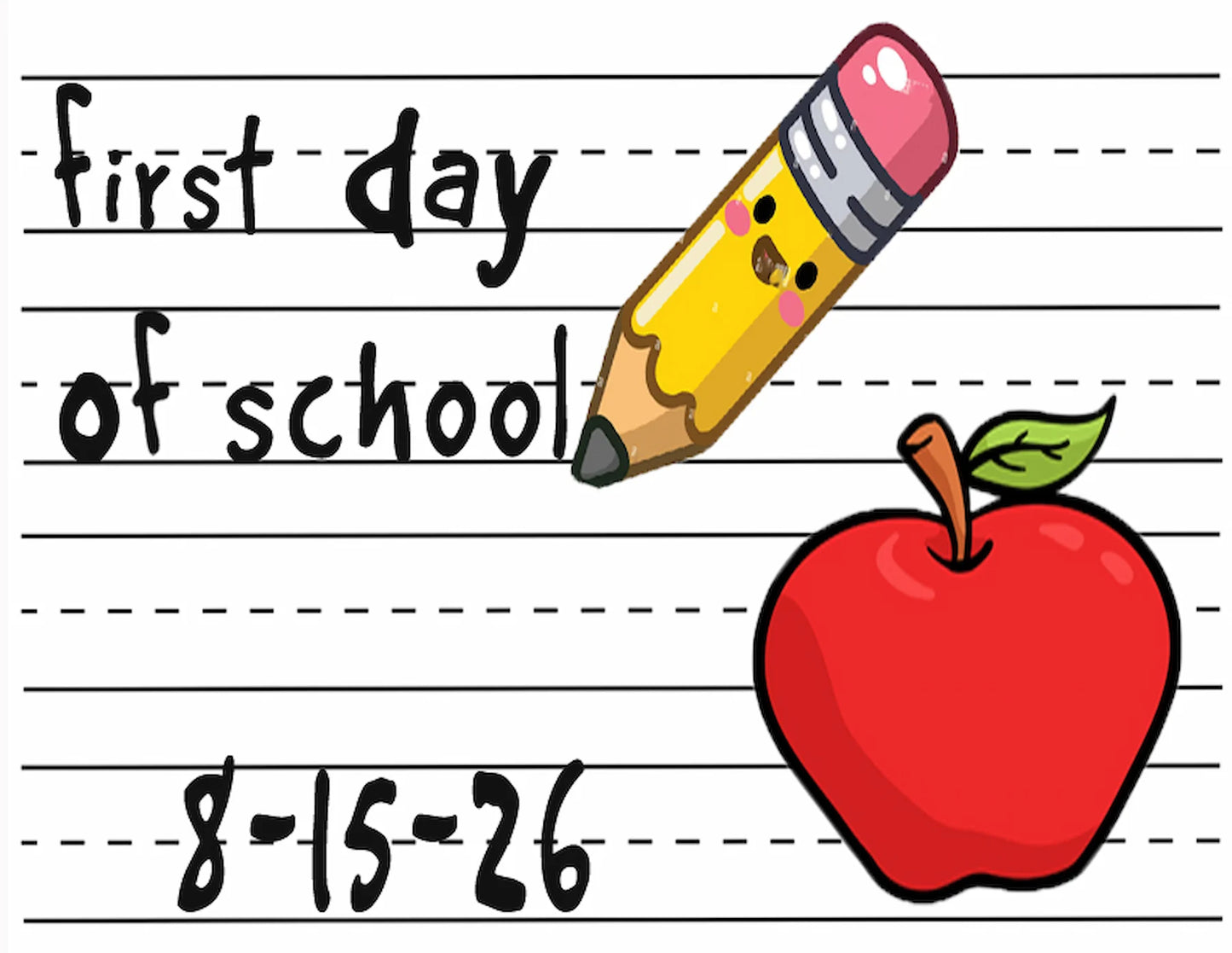 First Day At School Edible Image Cake Topper 1/4 Icing Sheet - RA Pape