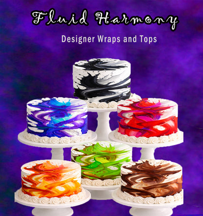 Custom Edible Cake Topper – Fluid Harmony Collection - Precut  Icing Sheets and Wraps  – RA Pape