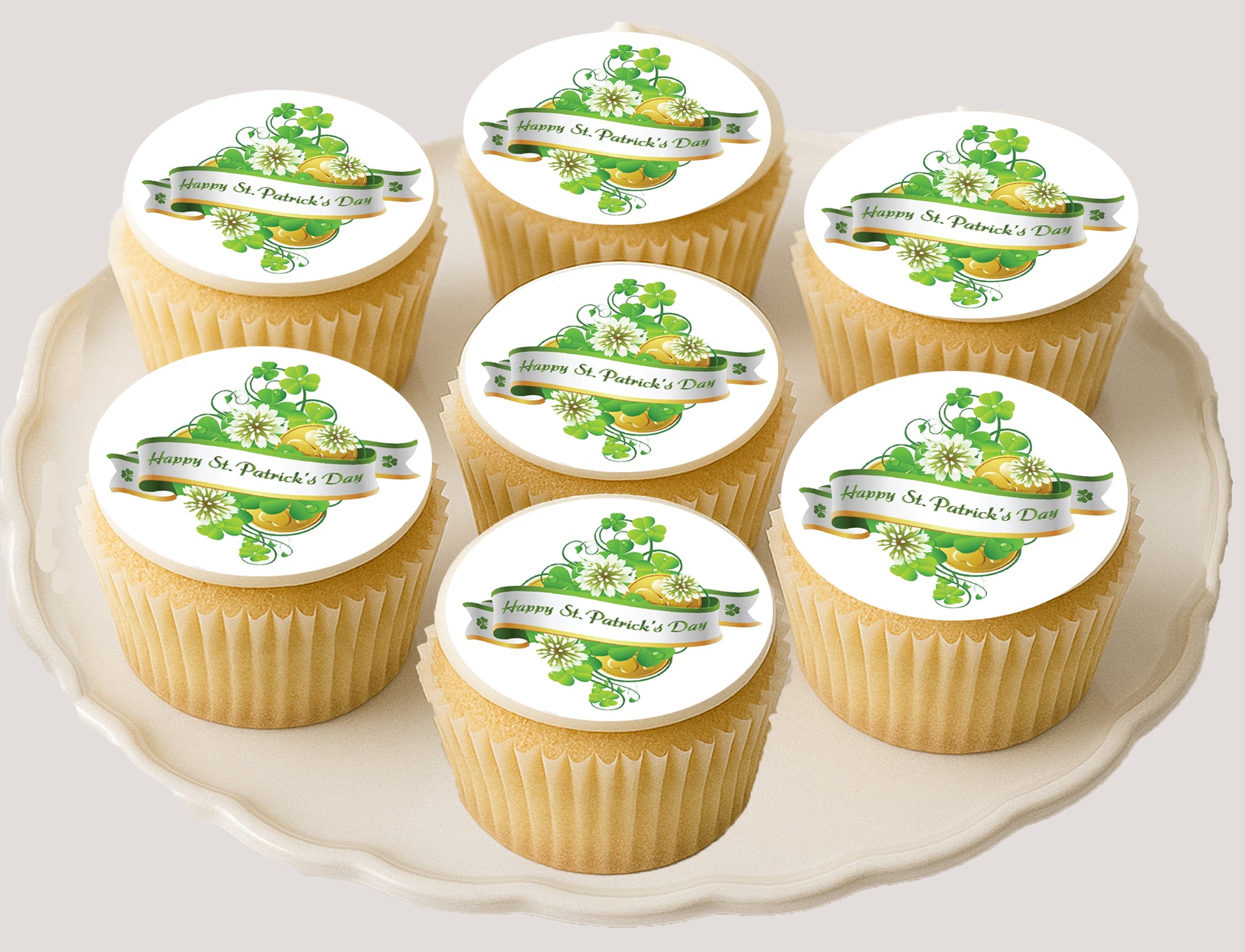 Get your Irish on With St. Paddy Day Bouquet Edible Image Cookie & Cupcake Toppers –  Precut 2” Rounds easy to apply