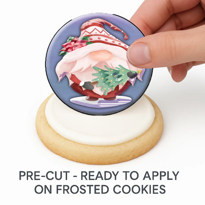 Christmas Gnome Edible Cake Images – Cookie & Cupcake Toppers