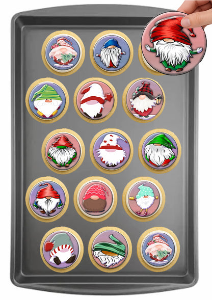 Christmas Gnome Edible Cake Images – Cookie & Cupcake Toppers