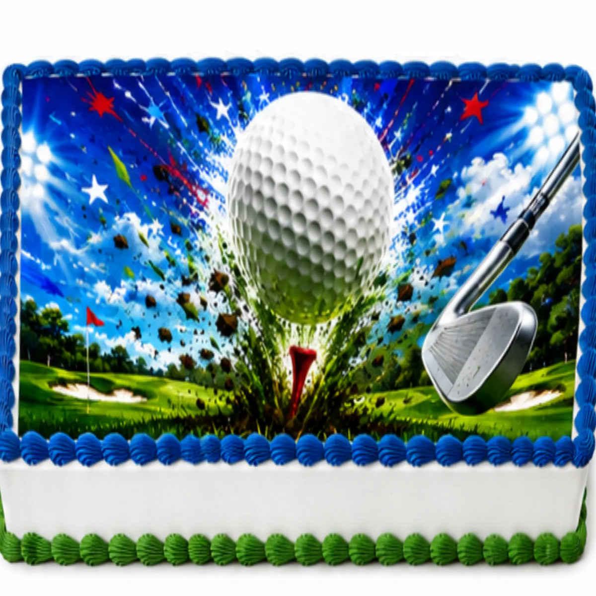 Golf Edible Image Cake Topper - 1/4 Icing Sheet - RA Pape