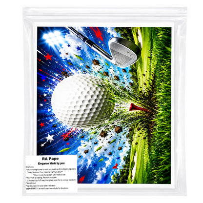We send you 1 Golf Edible Image Cake Topper - 1/4 Icing Sheet - RA Pape sealed in it's own bag