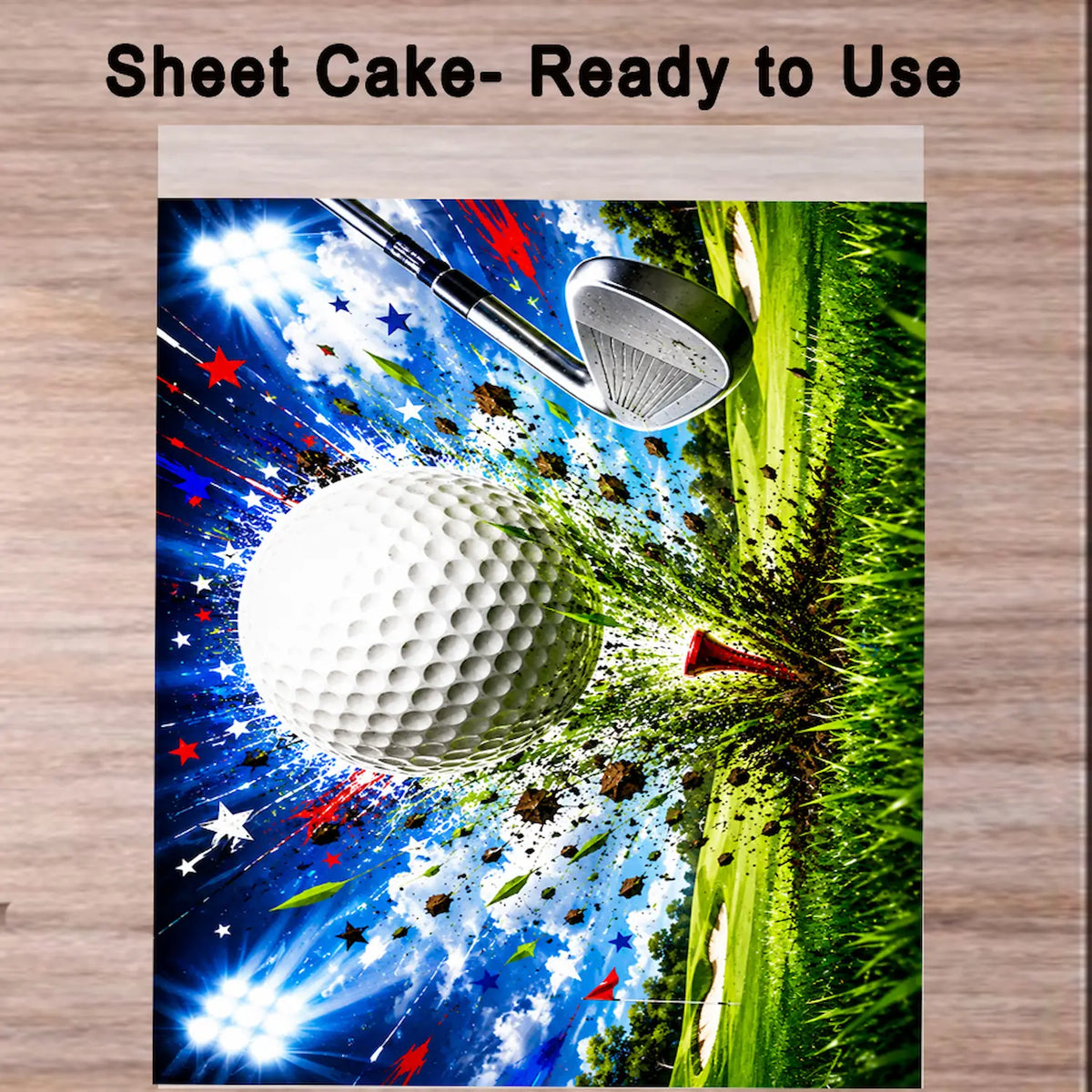 Golf Edible Image Cake Topper - 1/4 Icing Sheet - RA Pape coomes ready to use