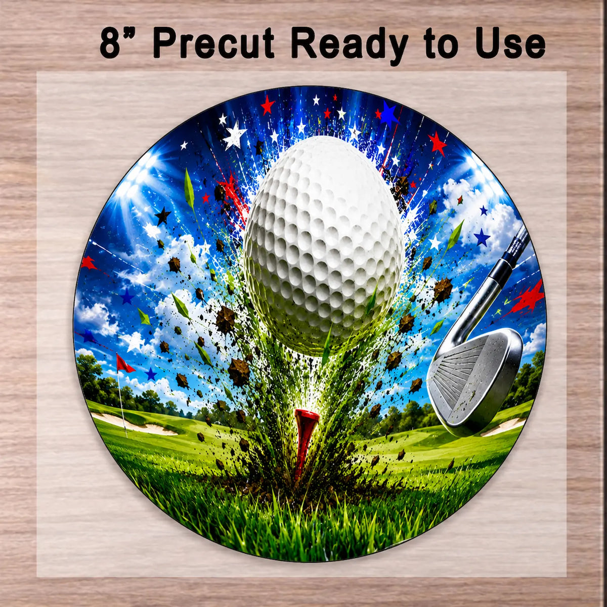 Golf Edible Image Cake Topper - 8" Precut Icing Sheet - RA Pape comes ready to use