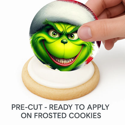 Christmas Edible Cake Images- Grinch – Cookie & Cupcake Toppers