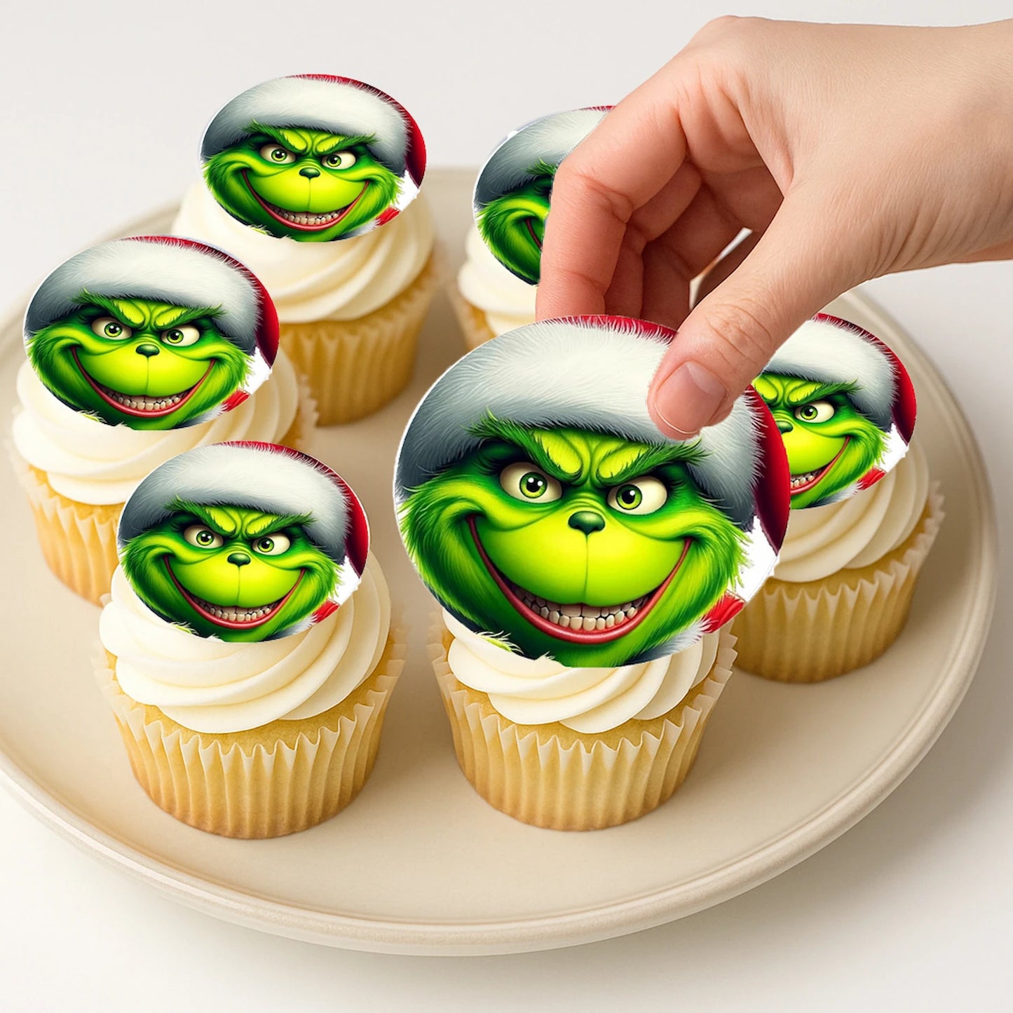 Christmas Edible Cake Images- Grinch – Cookie & Cupcake Toppers