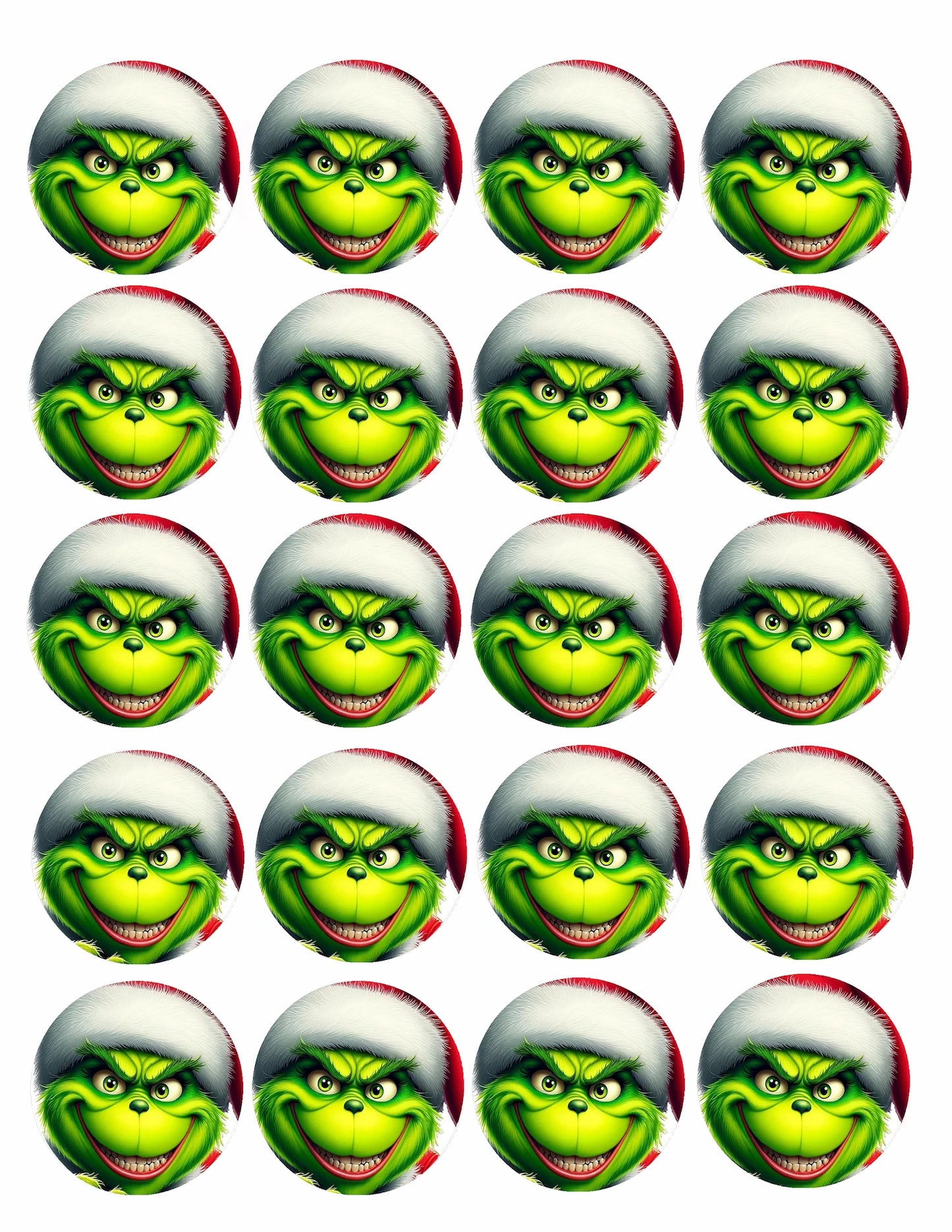Christmas Edible Cake Images- Grinch – Cookie & Cupcake Toppers