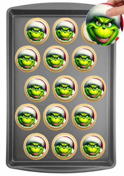 Christmas Edible Cake Images- Grinch – Cookie & Cupcake Toppers