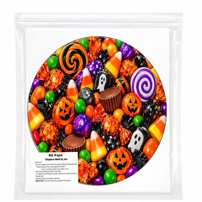 Halloween Seamless Jack-O-Lantern Trick-Or-Treat Edible Image Cake Wrap and Topper Icing Sheet - RA Pape