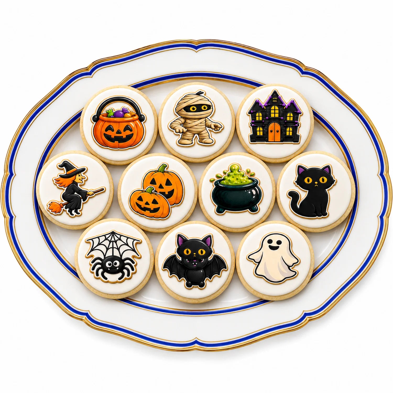 Halloween Edible Image Cookie & Cupcake Topper Trick or Treat Crew - 20 Precut Icing Sheet- RA Pape 