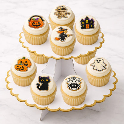 Halloween Edible Image Cookie & Cupcake Topper Trick or Treat Crew - 20 Precut Icing Sheet- RA Pape  on Display