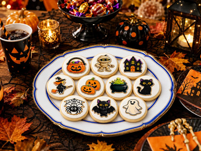 Party with Halloween Edible Image Cookie & Cupcake Topper Trick or Treat Crew - 20 Precut Icing Sheet- RA Pape 