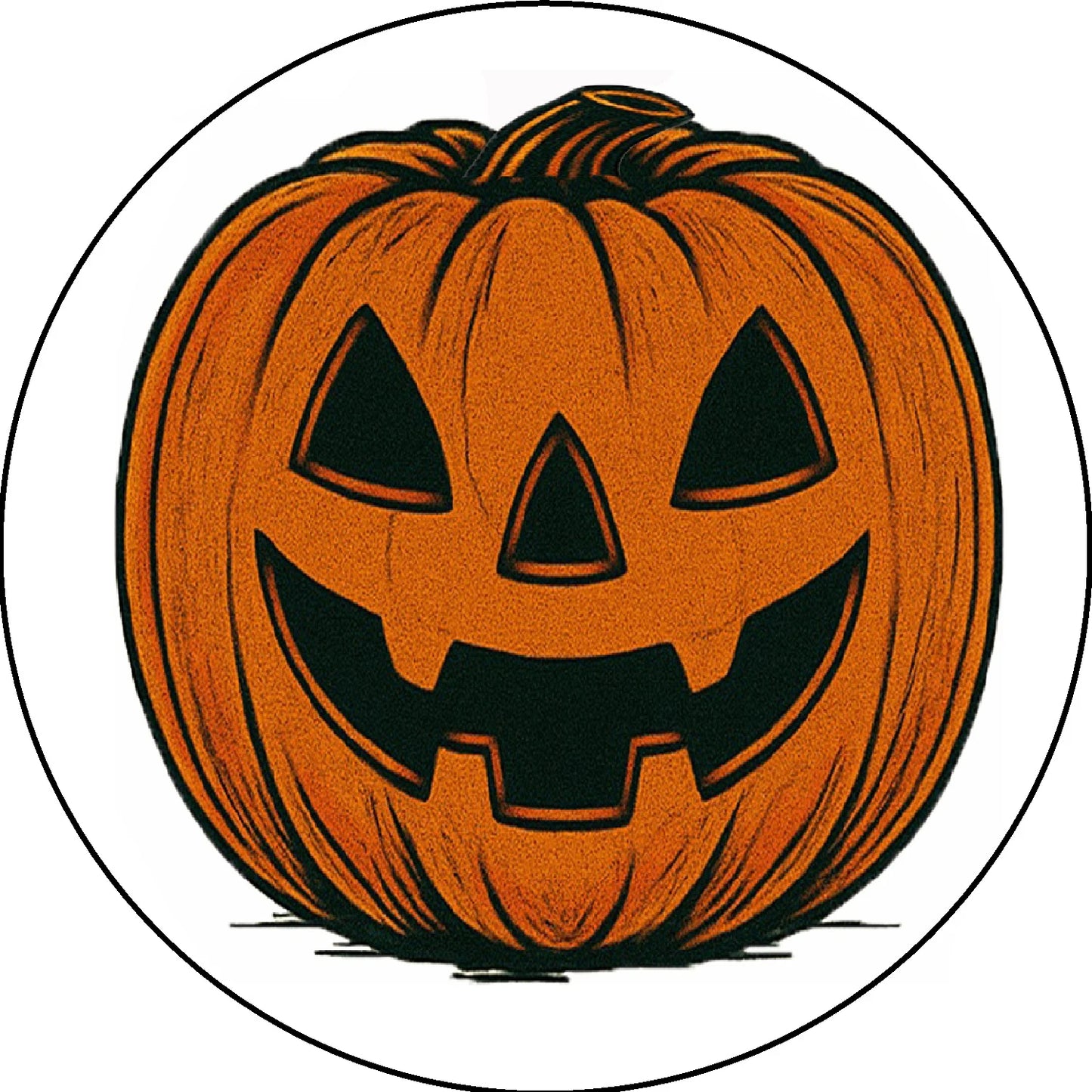 Halloween Jack-o'-lantern with a carved face