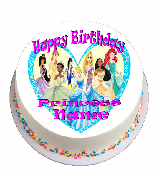 Happy Birthday Princess Edible Image Cake Topper