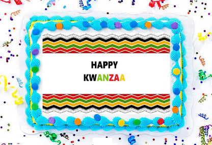 Edible Image Sheet Cake Topper Kwanzaa