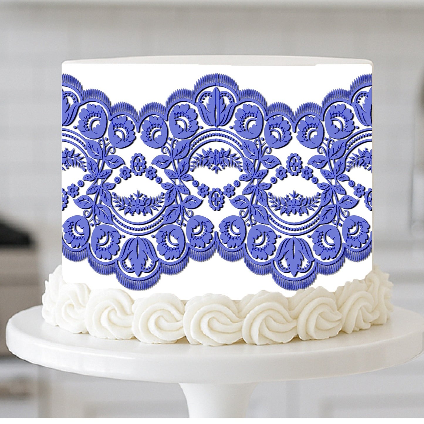 Heirloom Lace Collection Regal Blue Lace cake