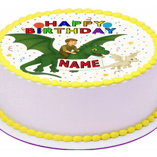 How To Train A Dragon Birthday Edible Image Cake Topper - Precut 8" Icing Sheet – RA Pape