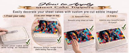 Juneteenth Strong and Powerful Edible Image Cake Topper – 