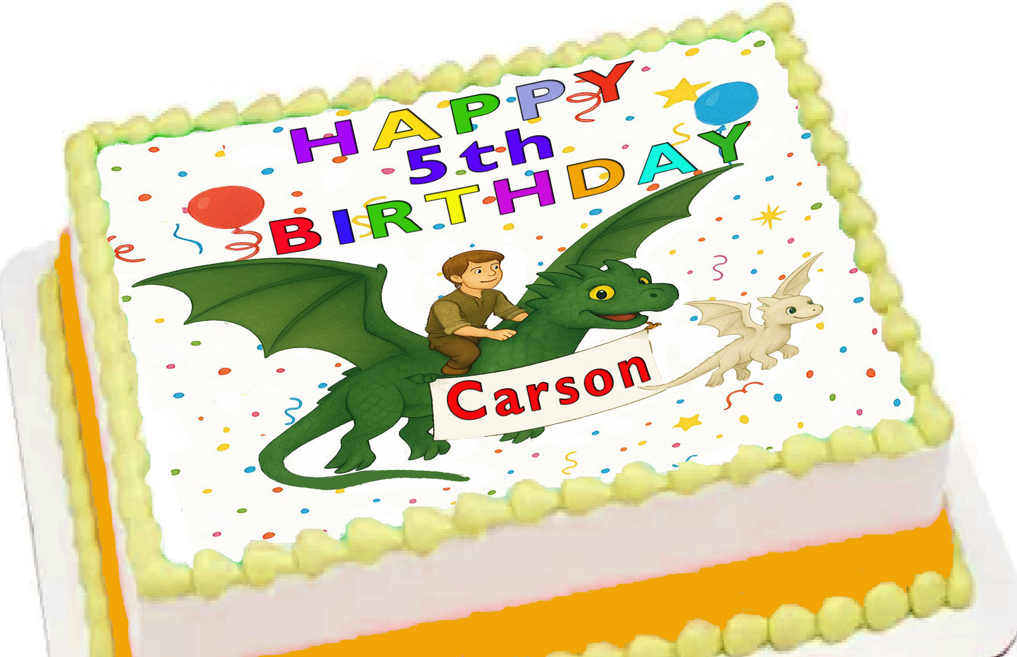 How to Train Dragon birthday Edible Image Cake Topper – 1/4 Icing Sheet – RA Pape