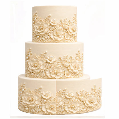 How to apply Ivory Wedding Custom Edible Image Cake Wrap – Seamless Icing Sheet - RA Pape