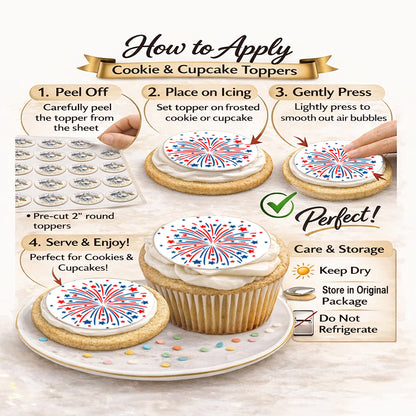 How to use Fireworks Edible Image Cookie & Cupcake Toppers
