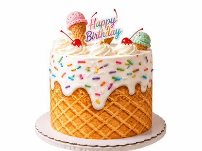 Easy to use Ice Cream Edible Image Cake Wrap - Seamless Celebration - Birthday - Icing Sheet - RA Pape