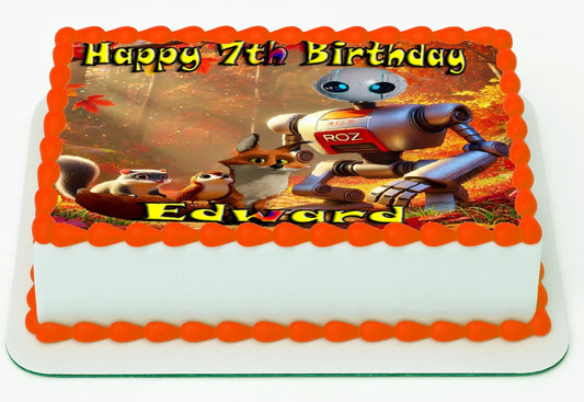 Its A Wild Robot Party Birthday Edible Image Cake Topper Shee