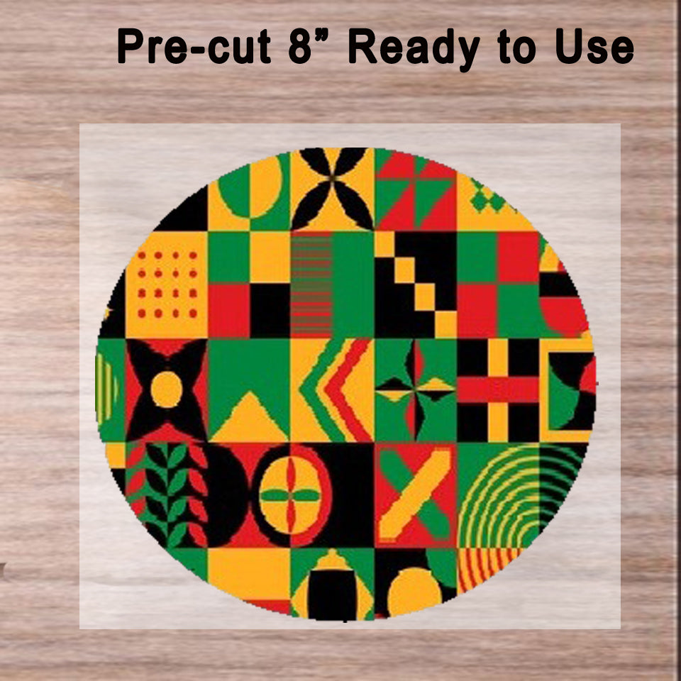 Juneteenth Bold and Beautiful Edible Image Cake Topper – Pre-cut 8" Round Icing Sheet