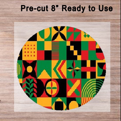 Juneteenth Bold and Beautiful Edible Image Cake Topper – Pre-cut 8" Round Icing Sheet