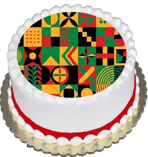 Juneteenth Bold and Beautiful Edible Image Sheet Cake Topper - Precut Easy To Use