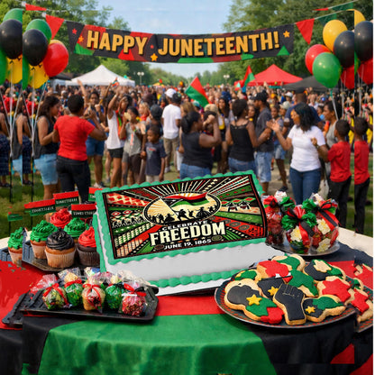 Juneteenth Freedom Celebration Edible Image