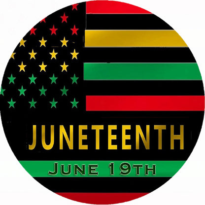 Juneteenth Pride flag Edible Image Cake Topper Precut
