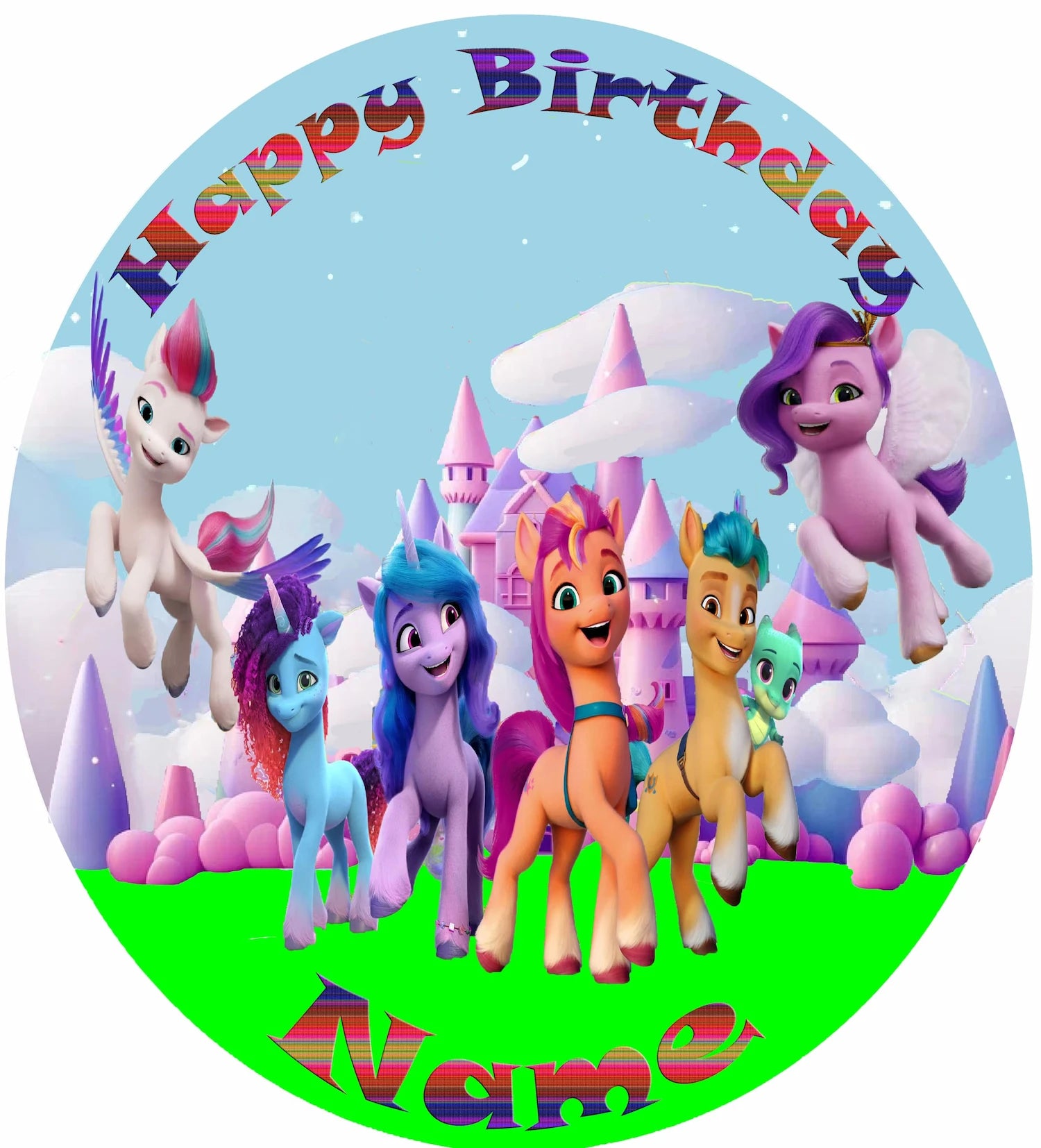Little Pony Round Edibe Icing Images
