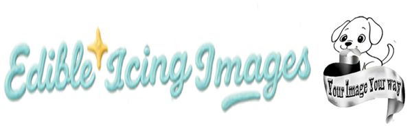 Edible Icing Images logo with a stylized dog and text