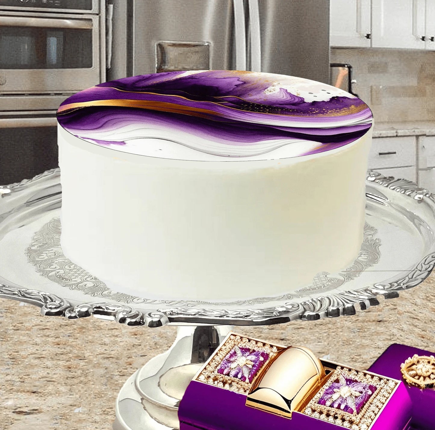 Luxe Flow Collection  Amethyst Gold  Topper