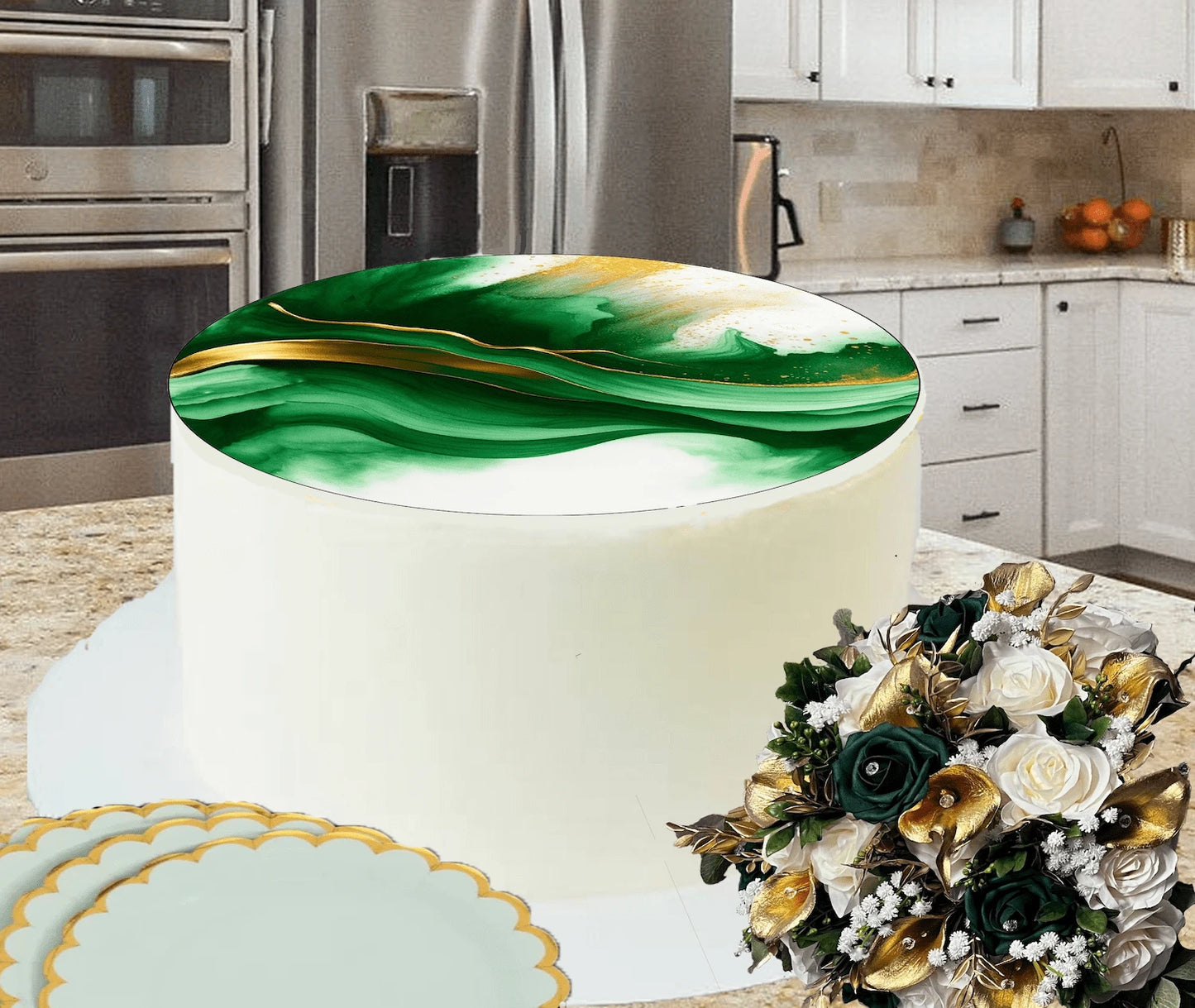 Luxe Flow Collection  Emerald Topper