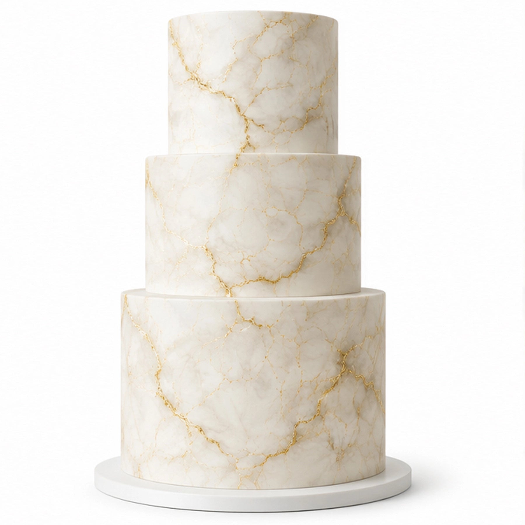 Molten Gold Marble Wedding Custom Edible Image Cake Wrap – Seamless Icing Sheet 