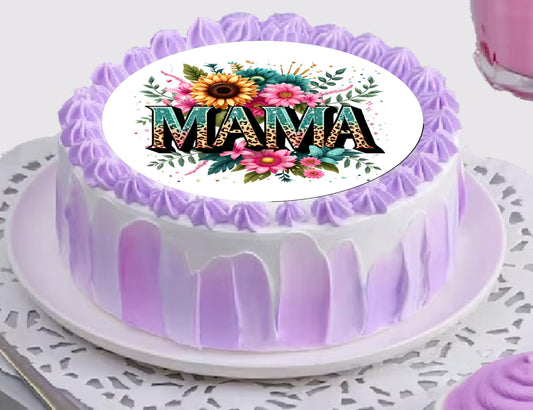 Mothers Day Mama Edible Image Cake Topper Easy to Apply
