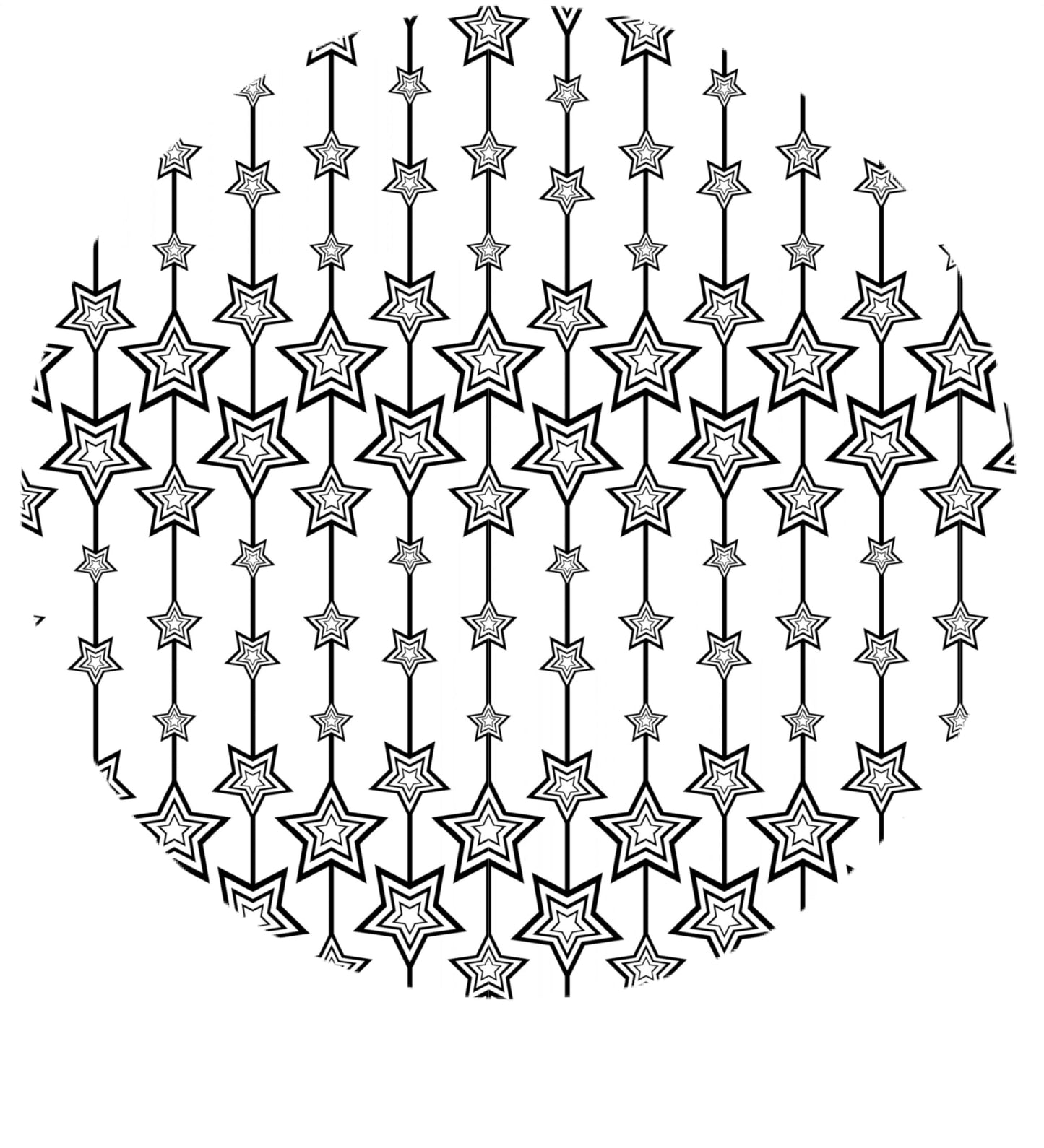 New Year Silver Streaming Star Edible Image Sheet Cake Topper