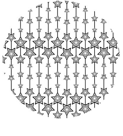 New Year Silver Streaming Star Edible Image Sheet Cake Topper