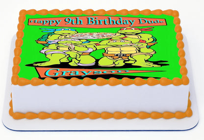 Ninja Turtle Edible Image Sheet Cake Topper